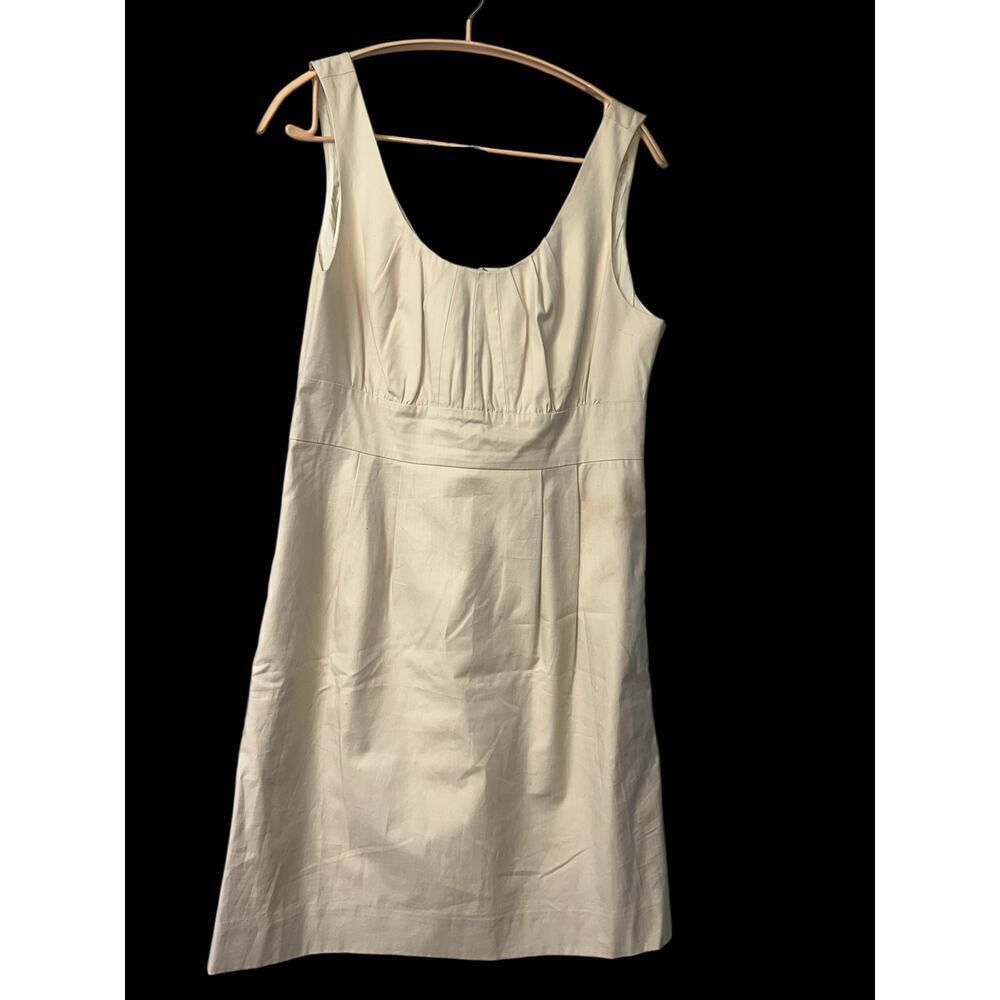 J Crew Ivory Cotton Dress, lined & has pockets! Brand NEW! Size 10 NWT $108 - Picture 3 of 9